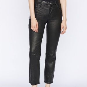 R t A leather jeans